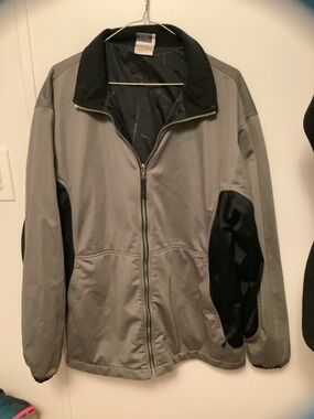 Men's Spider Grey and Black Full-Zip Jacket